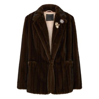 Liu Jo Nepbont Blazer - Dames - Jassen - Bruin - Maat: M Poliester