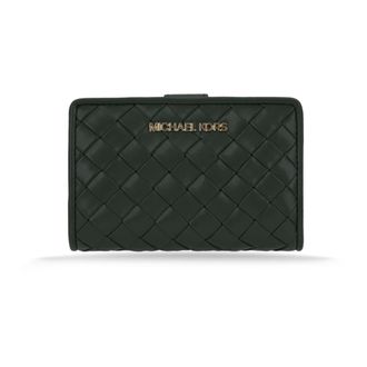 Michael Kors Wallets & Cardholders, female, Green, Size: ONE SIZE Woven Leather Wallet