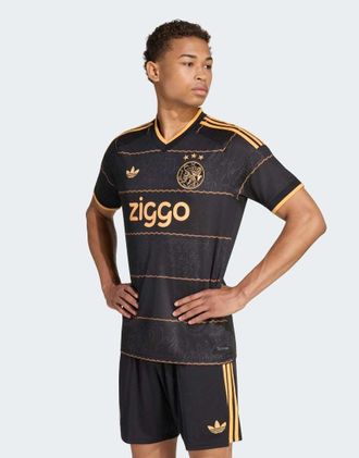 adidas Ajax Amsterdam 26/27 maglia away in nero / arancione tenue