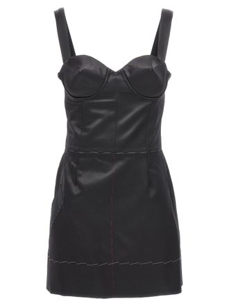 Maison Margiela Black Acetate Short Womens Dress