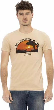 Trussardi Urban Chic Beige Heren T-shirt - Heren - T-shirts - Beige - M - Tops