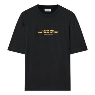 Off-white Intern Skate Short-sleeve T-shirt Black OMAA120F23JER0171065