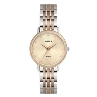 Timex Womens Classic Rose Gold Dial Watch
