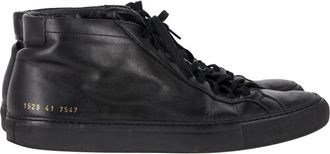 Common Projects Original Achilles Hoge Sneakers in Zwart Leer
