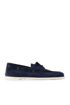 John Lobb Foil Suede Boat Shoes