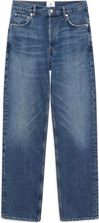 Anine Bing Straight Jeans - Dames - Regular Fit Jeans - Blauw - W28 - Katoen - Jeans