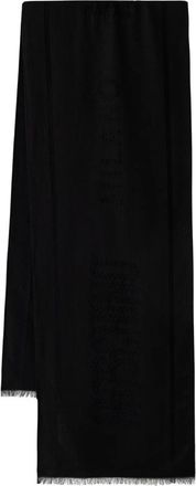 Moschino Wol sjaal - Heren - Wintersjaals - Zwart - ONE Size - Wol - Accessoires