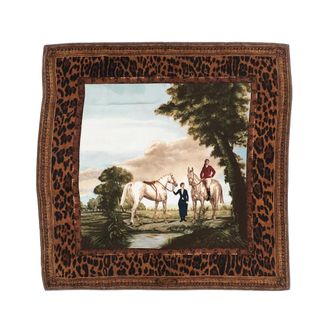 Ralph Lauren Pa&ntilde;uelo Cuadrado de Seda con Estampado Esc&eacute;nico - Accessories - Mujer - Multicolor - ONE SIZE