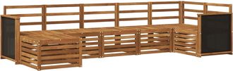 vidaXL Conjunto De Sof&aacute;s De Exterior 6 Uds. Natural Vidaxl