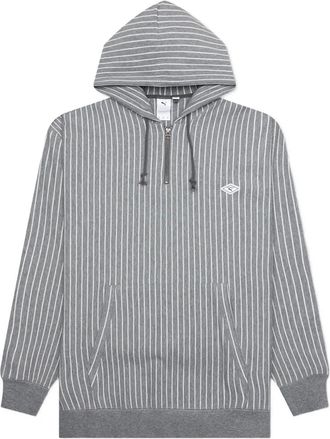 Puma x Nanamica Felpa a righe con cappuccio - Grigio