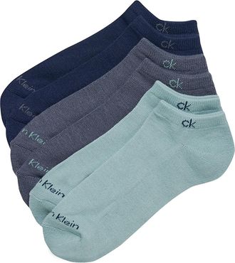 Calvin Klein Mens Basic Cushion No Show 6-Pack Socks - Multi