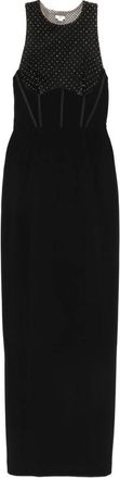 Elisabetta Franchi Crystal-embellished Open-back Maxi Dress