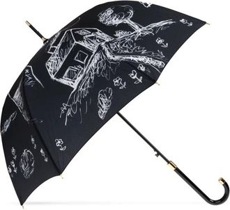 Moschino Parasol met een patroon - unisex - Paraplus - Zwart - ONE Size - Polyester - Accessoires