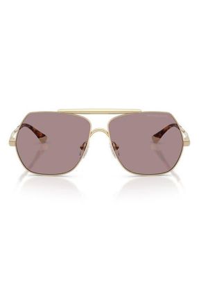 Michael Kors Denver 58mm Pilot Sunglasses in Light Gold /Grape at Nordstrom