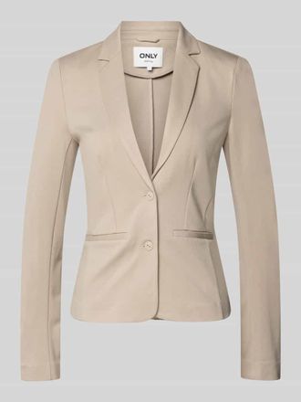 Only Taillierter Blazer aus Viskose-Mix Modell POPTRASH in Sand, Gr&ouml;&szlig;e XL