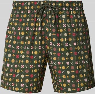 Colmar Regular Fit Swimshorts mit Allover-Motiv-Print in Gruen, Gr&ouml;&szlig;e XXL