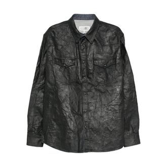Maison Margiela Camicie Blu-Uomo