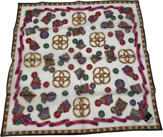 Celine Pre-owned Vintage Triomphe Ster Print Zijden Sjaal - Dames - Vintage Accessoires - Veelkleurig - ONE Size - Vintage