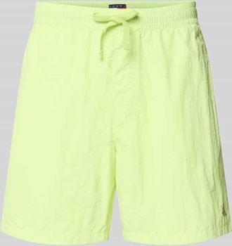 Tommy Jeans Regular Fit Sportshorts mit Tunnelzug in Neon Gelb, Gr&ouml;&szlig;e XXL