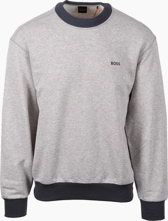 HUGO BOSS Mens BOSS ORANGE WE_EDGE SWEATSHIRT OPEN GREY - Size: 42
