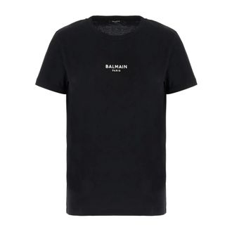 Balmain Embroidered Paris T-shirt - female - Balmain - T-Shirts - Black - XL - Tops