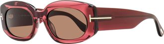 Tom Ford Womens Cielle Sunglasses TF1187 69E Bordeaux 52mm