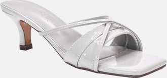 XY London Womens XY London Womens/Ladies Claudia Metallic Mules - Grey - Size: 7