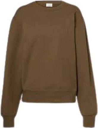 Saint Laurent Crewneck Sweatshirt - Dames - Sweatshirts - Bruin - S - Katoen - Hoodies & sweatvesten