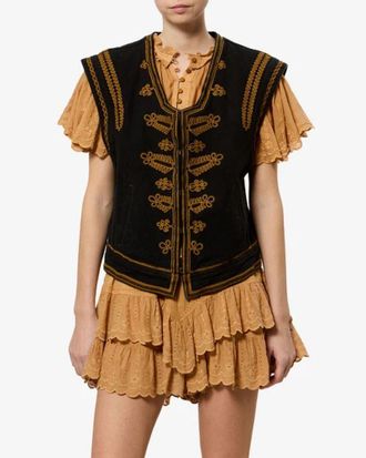 Isabel Marant Embroidered Waistcoat - Black