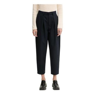 Marc O'Polo Cropped Broeken - Dames - Broeken - Blauw - Maat: L Viscose