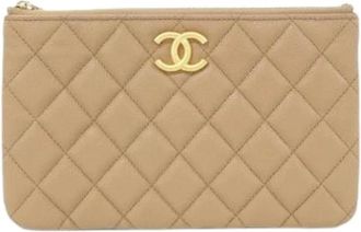 Chanel Borsa Chanel Pre-owned in Pelle Grana - - Pre-owned - Donna - Beige - ONE SIZE