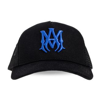 Amiri MA Logo Trucker Cap - Heren - Petten - Zwart - ONE Size - Katoen - Accessoires