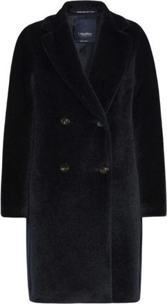 Max Mara Jassen, Dames, Grijs, M, Double-Breasted Coat