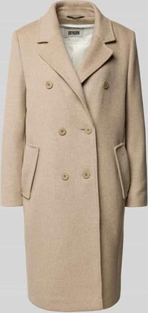 Drykorn Drykorn Regular Fit Mantel aus Kaschmir-Mix Modell Bramcote in Sand, Gr&ouml;&szlig;e 42