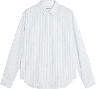 Maison Kitsun&eacute; Camicia Casual a Righe - - Shirts - Uomo - Blu - L
