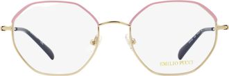 Emilio Pucci EP5169 Slim Geometric Eyeglasses - Gold