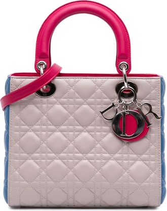 Dior Pre-owned Womens Lady Top Handle Bag - Lilac Leather - One Size