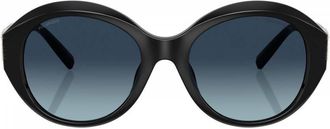 Tiffany & Co. Blue Gradient Polarized Oval Ladies Sunglasses TF4227BU 80014U 53