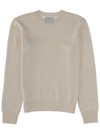 MC2 Saint Barth Embroidered Wool Blend Sweater - Ivory