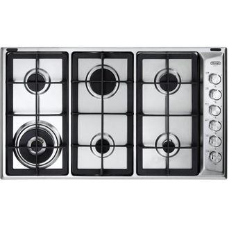 DeLonghi Placa De Cocina De Acero Inoxidable Empotrada Delonghi Pli 69 Ghd De 86 Cm Y 6 Fuegos
