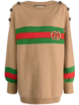 Gucci Web Detail Wool Top