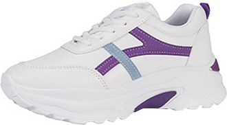 Generic Wide Fit Running Trainers for Women Womens Platform Plantar Fasciitis Sneakers Versatile Slim College Style Thick Sneakers Casual Shoes Ladies Walking