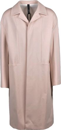 Hev&ograve; Cream Fluid Drape Viscose-Blend Long Coat
