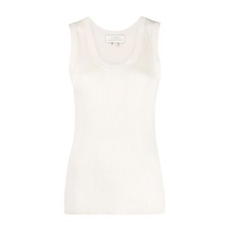 STUDIO NICHOLSON Dames, Tops, Wit, Maat: 4XS Katoen