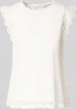 Apricot Blusenshirt aus H&auml;kelspitze in Offwhite, Gr&ouml;&szlig;e XXL