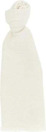 Brunello Cucinelli Diamond Yarn Sjaal - Dames - Wintersjaals - Wit - ONE Size - Kasjmier - Accessoires