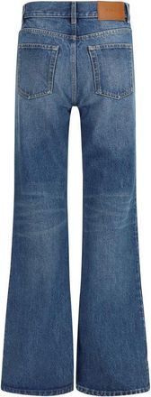 Chlo&eacute; Womens Blue Cotton Flared Jeans Clothing