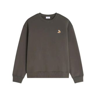 Maison Kitsun&eacute; Sweatshirts, male, Gray, Size: 2XL Dreaming Fox Comfort Sweatshirt