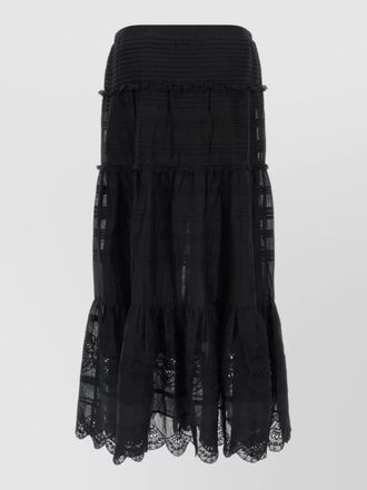 Isabel Marant cotton high-rise pleated maxi skirt