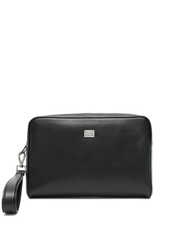 Dolce & Gabbana Clutch met logoplakkaat - Zwart